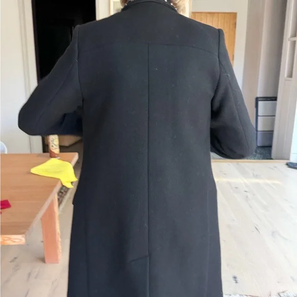 Zadig & Voltaire Black Wool Coat - with metal stud detail along collar and cuffs - Picture 5 of 8